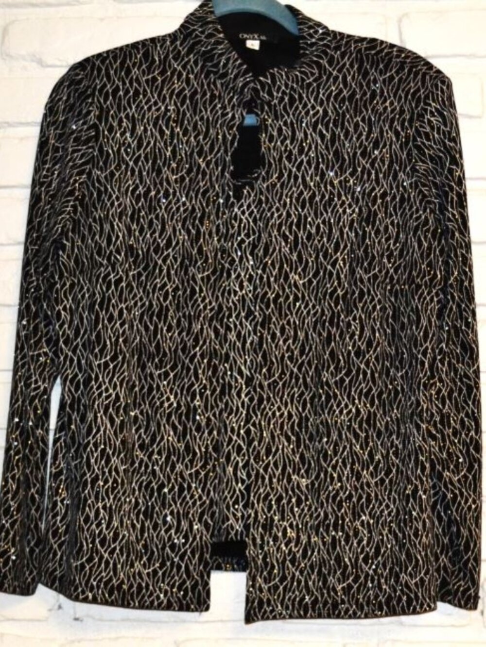 Black & Silver Sparkly Two Piece Set of Tank Top and Jacket